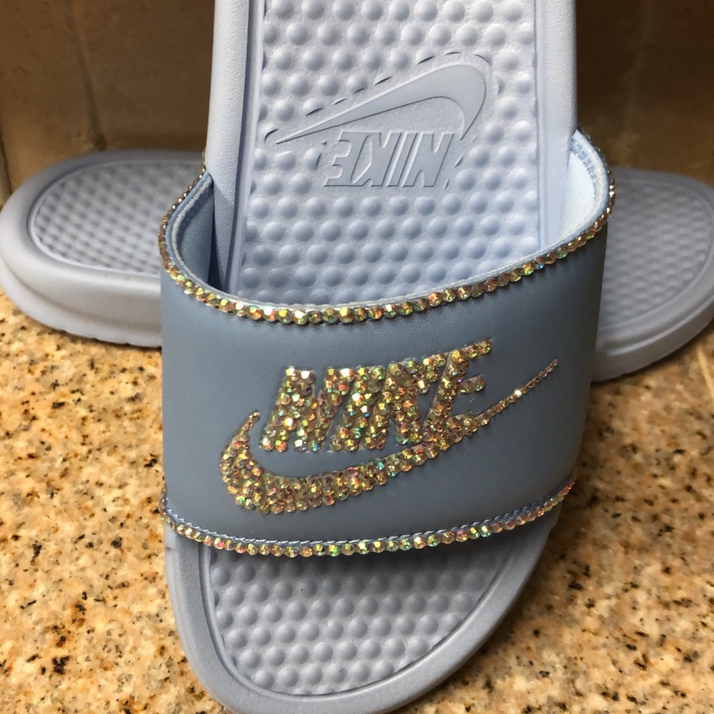 Custom Embellished Nike Slides